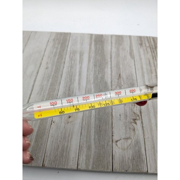 Vintage Chaney Acu-Rite Temp Candy #1Icing Deep Fat Kitchen Craft Thermometer 9" - Picture 7 of 7